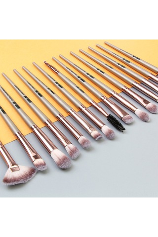 Vkemall 15'li Profesyonel Göz Makyası Fırça Seti - Yumuşak Kıllar, Mükemmel Renk Geçişleri