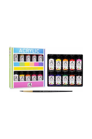Mona Lisa Akrilik Boya Seti 10 Renk 40 Ml. Tuval, Ahşap, Taş, Seramik Ve Hobi Boyama İçin Yoğun Pigmentli Sanat Boy Renkli