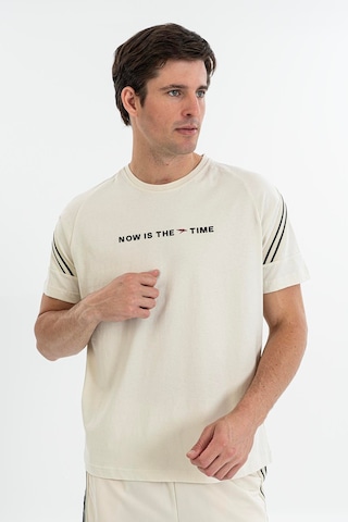 Maraton Comfort Erkek Bisiklet Yaka Taş- T-shirt Taş-