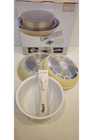 Bondy Amercook Bondy 4 Parça Tava Seti - Krem