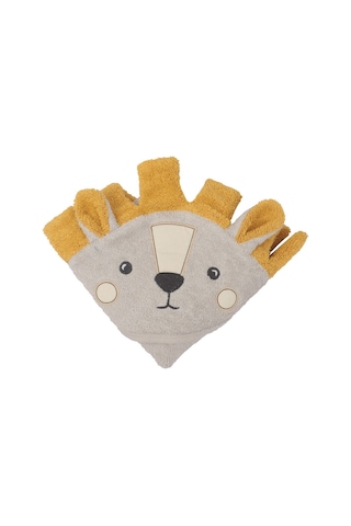 Cigit Aslan Figürlü Bebek Havlu 75x75 Cm Gri 75 x 75