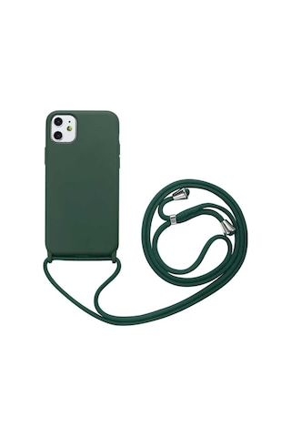 Apple Uyumlu iPhone 11 Kılıf Zore Ropi Kapak Koyu Yeşil