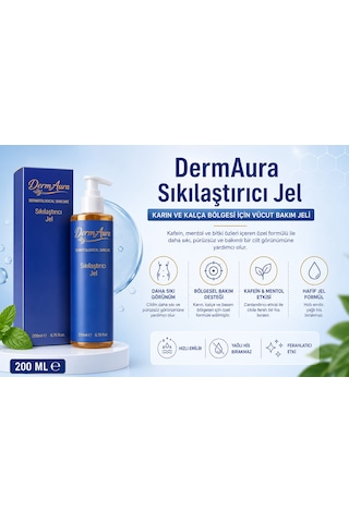Dermaura Kafein & Mentol Içerikli Sıkılaştırıcı Jel 200 ML