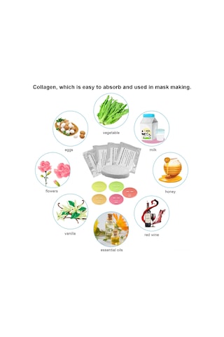 Qingmipy Dıy Yüz Maskesi Makinesi İçin 32'li Kolajen Katkılı Sebze-meyve Maskesi Tabletleri, Tüm Cilt Tipleri İçin