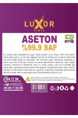 Luxor Kimya %99.9 Saf Aseton 3 Litre