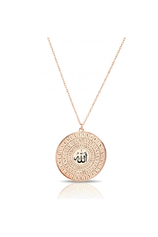 Gümüş Esmaül Hüsna Kolye - Rose Rose Gold