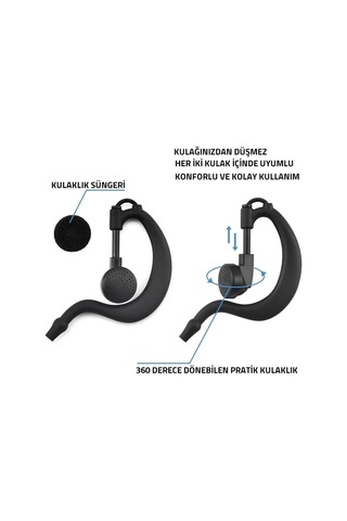 Tıd Td-m11 Uyumlu Bas Konuş Mikrofonlu Telsiz Kulaklığı M11