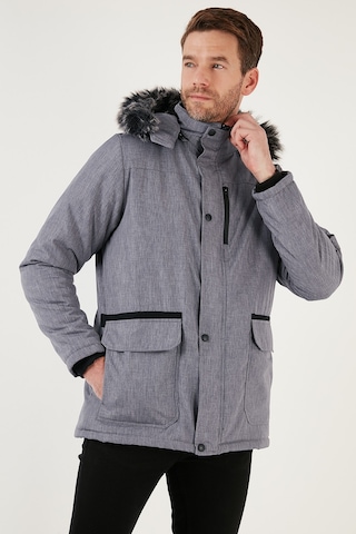 Buratti Peluş Astarlı Suya Ve Rüzgara Dayanıklı Soğuk Geçirmez Slim Fit Erkek Mont 5711051 Açık Gri