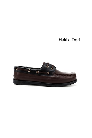Gönderi(R) Gönderi R Erkek Kahveye Siyah Bağcıklı Kauçuk Taban Hakiki Deri Ayakkabı Ddma30726490 Kahverengi - Siyah