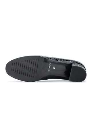 Relax Anatomic Kadın Hakiki Deri Siyah Rugan Comfort Ayakkabı 611 H40000-92 Bn Ayk Y24 Croco Oslo Black Siyah