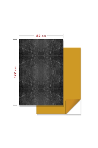 Kendinden Yapışkanlı Mermer Desenli Panel Belgıum Black Desen 82x122 Cm 1 Adet 1 M2