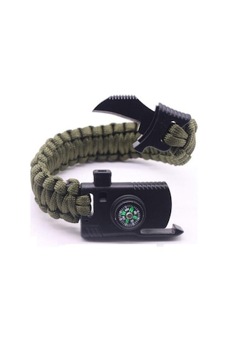 Paracord Outdoor Bıçaklı Bileklik Çok Renkli