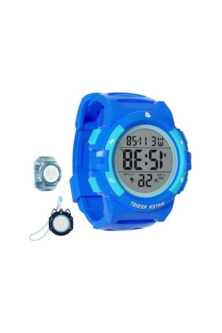 Prestigegoods Erkek Çocuk Kız Dijital Saat Su Geçirmez 3 Kılıf 2 Kayış Nfc Kapı Kilidi 50m Diğer