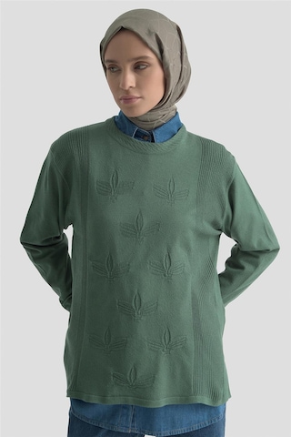 Armine Desenli Kazak 25kd7010 Yeşil Yeşil