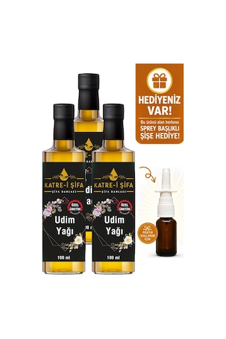 Katre-i Şifa Saf Udim Yağı (Özel Üretim) Ekonomik 3 x 100 ML