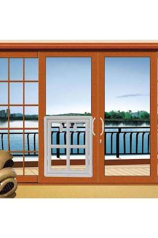 Homyl 2 Yollu Plastik Ekran Kapı Pet Köpek Kedi Veranda Siyah-l