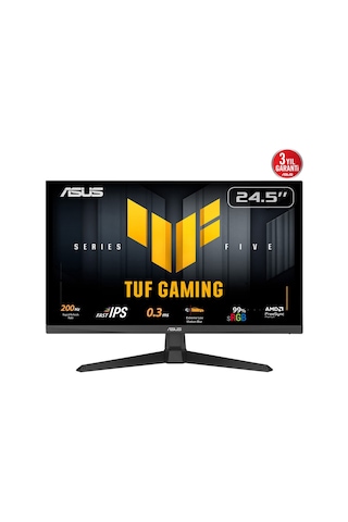 Asus Tuf Gamıng Vg259q5a 24,5" 0.3ms, 200hz, Full Hd, Dp, 2xhdmı, Hoparlör, Ips Panel, Elmb Sync Premium, Gamıng Monitör