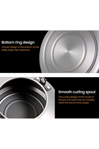 Moveevo Kamp Çay Ve Kahve Çerçevesi 1.5l - Alüminyum Alaşımlı 4-5 Kişilik - Dayanıklı Ve Hafif - Outdoor Kullanım Gümüş