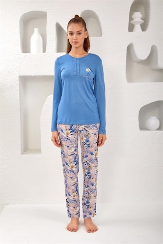 Relax Mode Kadın Patlı Pijama Takım - 10763 Renkli