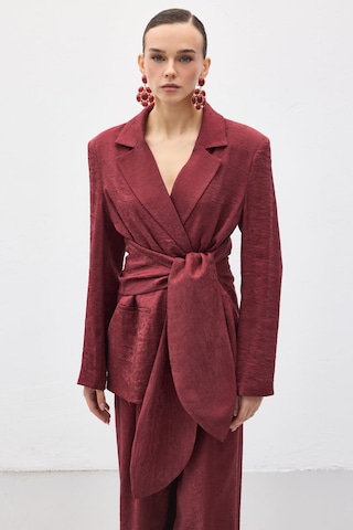 Sateen Freya Ceket - Bordo-137137 Bordo