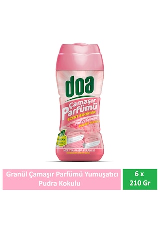 Doa Granül Çamaşır Parfümü & Çamaşır Yumuşatıcı Pudra Kokulu 6 X 210 Gr 6'lı Set