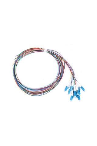 Jeemson 12 Kablolu Tek Modlu Fiber Optik Pigtail, Lc Bağlantı, Seramik Ferrule, Düşük Kayıp, 1.5m Uzunluk, Optik İletişim Sistemleri İçin