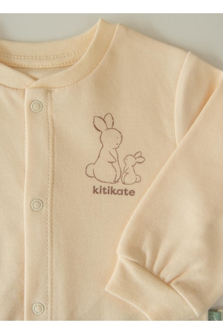Organik New Basic Hırka Natural Krem