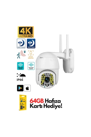 360 Ip Güvenlik Kamera Gece Görüş Sensörlü Harekete Duyarlı 1080p 4k Ip Güvenlik Kamerası