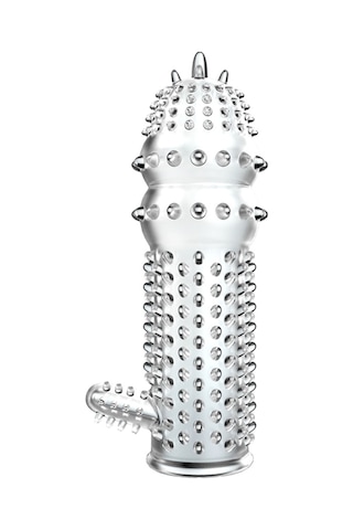 Odins Shop 14 CM Klitoris Uyarıcılı Tırtıklı Penis Kılıfı