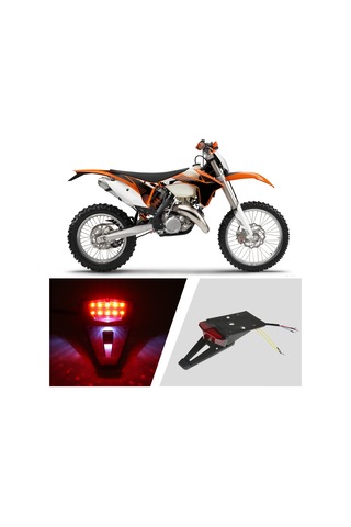 Ranyeek Off-road Moto Arka Koruma Paneli 5 Tel Kablolu Fren/işaret/geçiş Lambası Beyaz Kasa