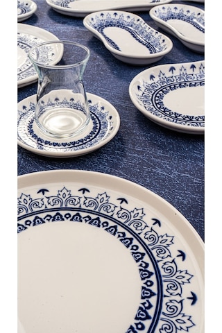 Bambum 26 Parça Lara Kahvaltı Takımı Maku B5184 Mavi - Beyaz