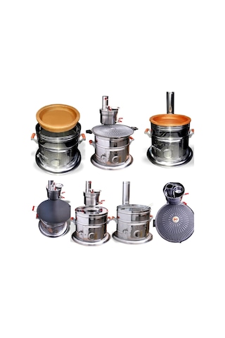 Yaramış Semaverli - Güveçli - Tandırlı Mangal Seti