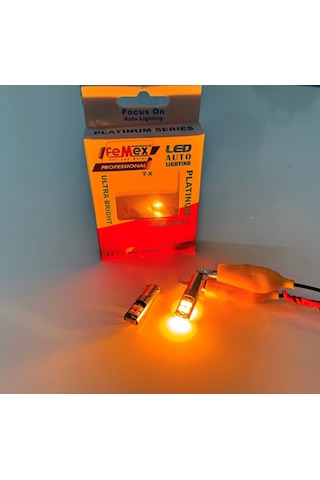 Femex Platinum H21w Bay9s 10 Smd Turuncu 3030 Chip Led Ampul Aktif Canbus