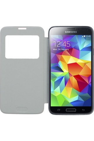 Anymode G900 Galaxy S5 İle Uyumlu View Flip Cover Kılıf Pembe