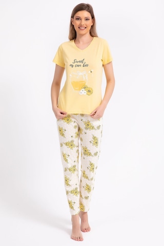 Rolypoly Sweet As Can Bee Açık Sarı Kadın Pijama Takımı 5274-29165 Açık Sarı