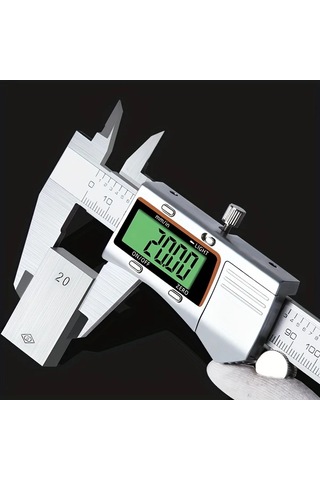 Honeybeeshop 6 İnç Arkadan Aydınlatmalı Kaliperler 1 Adet Dijital Ekranlı Metal Kumpas 150mm Paslanmaz Çelik Ölçüm Aracı