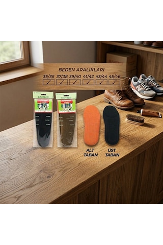 Footbed Ayakkabı Keçesi Klimalı Konforlu Ortapedik Tekstil İç Astar Poliüretan Köpük Taban - 60'li Paket Diğer