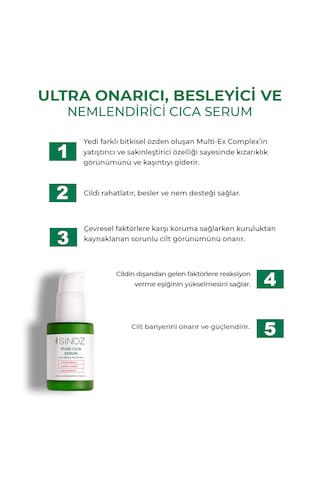 Sinoz Pure Cica Ultra Onarıcı ve Besleyici Bakım Serumu 30 ML