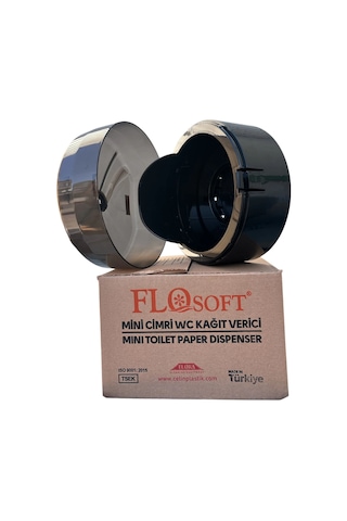Flosoft Mini Cimri Tuvalet Kağıdı Aparatı Siyah F096s