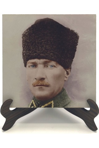 Mustafa Kemal Atatürk Baskılı Mdf Masaüstlük 10x10 719