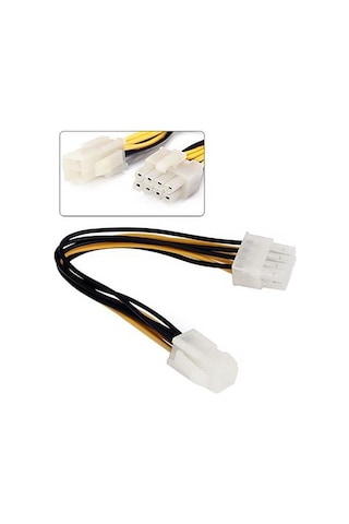 4 Pin To 8 Pin Güç Çevirici Power Supply Psu Çevirici Kablo