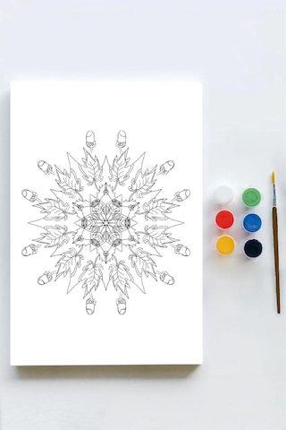 Pster21571 Mandala Tuval Kanvas Tablo Boyama Hobi Seti 7 50x70cm -