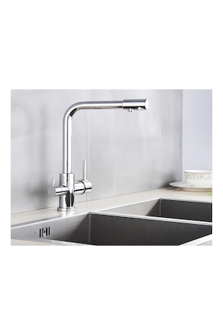 Lexsa Water Su Arıtma Cihazı 3 Yollu Musluk-Arıtmalı Çıkışlı Eviye Bataryası