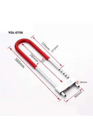 Kilit Direksiyon Motosiklet Bisiklet Kilidi Motorsiklet Halat Zincir Çelik Güvenlik 36 Cm 1 Set