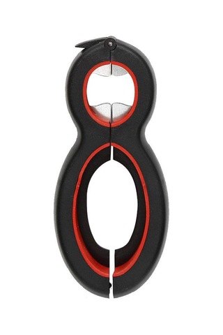 Jar Açıcı 6 Arada 1 Çok İşlevli Şişe Açıcı Manuel Açıcı Kapakları Kolayca Alın Siyah