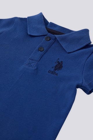U.S. Polo Assn. Lisanslı Collar Cobalt Erkek Bebek Takımı 5274-43379 Mercan