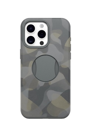 15 Pro Max Sadece Ottergrip Simetri Serisi Kılıf - Demir Camo Gri , Dahili Tutuş, Şık Kılıf, Magsafe&apos E Oturur, Yükseltilmiş Kenarlar Kamera Ve Ekranı Korur