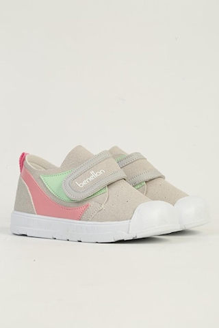 Benetton Bn-1403 Çocuk Sandalet Gri - Pembe
