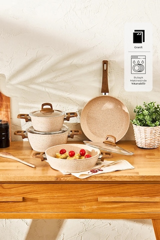 Emsan Royal Natural 7 Parça Tencere Seti