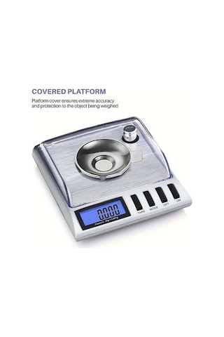 Fastbuy Wangxi Beyaz 0.001g Hassas Dijital Tartı - Mini Takı Altın Mutfak Laboratuvar Kullanımı Beyaz